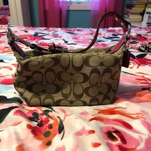 Mini Coach purse w/ pink leather